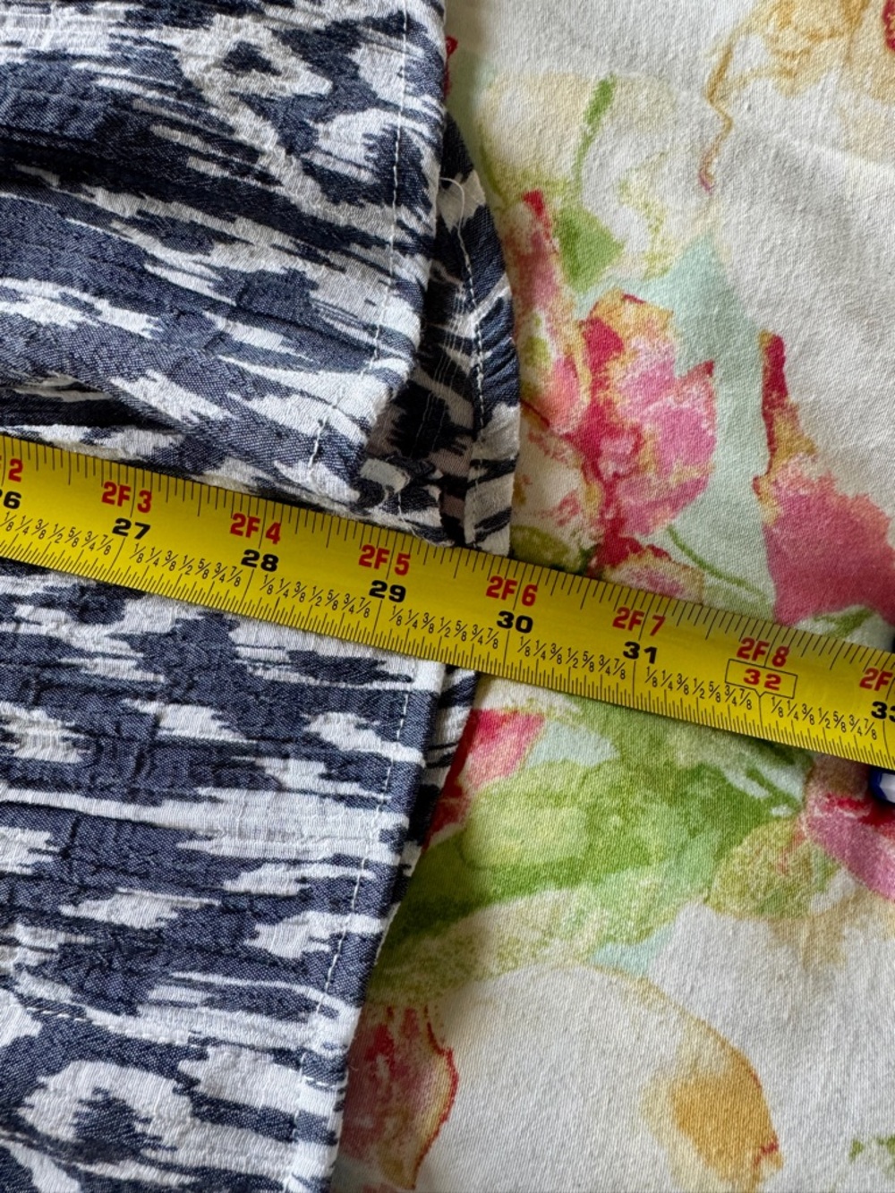 Ruby Rd. Ikat Button-Front Tunic in Gray and White - Picture 12 of 13